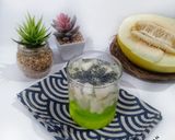 Foto langkah ke 4 dari resep Es Melon Selasih.