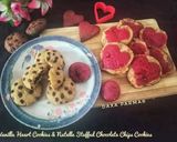 A picture of step 11 of Vanilla Heart Cookies & Nutella Stuffed Chocolate Chips Cookies.