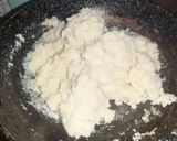 A picture of step 8 of Nariyal burfi.