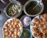 A picture of step 5 of Panipuri ni puri.