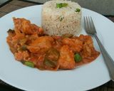 A picture of step 7 of Chicken manchurian with garlic ginger rice🍚🐔.