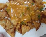 A picture of step 5 of Canteen waley samosey with Chutney.