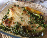 Foto del paso 2 de la receta: Gallo al ajo con guisantes y pimientos verdes