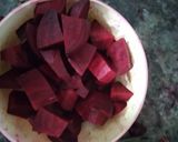 A picture of step 1 of Beet root shikanji.