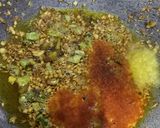 A picture of step 3 of Laccha Paratha with Aloo Sabzi.