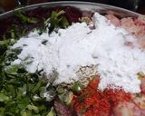 A picture of step 3 of Beet Banana Tikki.