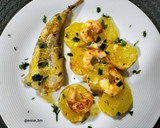 Foto del paso 8 de la receta: Rape con langostinos y patatas al azafrán en airfryer