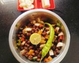A picture of step 5 of Kala chana masala chaat / Black chickpeas masala chaat.