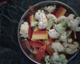 A picture of step 1 of Creemy cauliflower and carrot soup.
