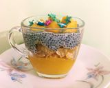 A picture of step 4 of Crunchy Mango Pudding.