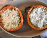 Une image de l'étape 6 de Potimarron d Halloween farcis poireaux et parmesan.