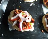 A picture of step 15 of Mini cheeseless pizza.
