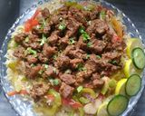 A picture of step 6 of Beef BBQ Rice.