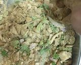 A picture of step 3 of Besan and Pyaz paratha.