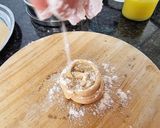 A picture of step 2 of Seekh kabab paratha.