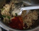 A picture of step 4 of Rashiya Bhaat.