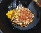 A picture of step 2 of Cheera Thoran (Spinach bhaji).