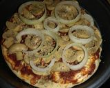 A picture of step 3 of Italian mushroom pizza 🍕#4weekschallenge.