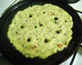 A picture of step 4 of Akki Roti.