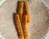 A picture of step 2 of Air fried crispy buffalo cheesy chicken wrap.