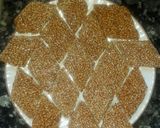 A picture of step 7 of Til chikki.