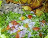 A picture of step 9 of Mashed beans with crispy fried sweet potatoes and palm oil stew.