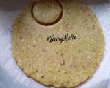 A picture of step 4 of Badam-Pista Puri.