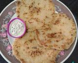 A picture of step 3 of Suji potato pancakes.