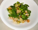 A picture of step 9 of Green salad with custard in tortilla cups.