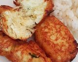A picture of step 12 of Portuguese-Style Salt Cod Fritters (Buñuelos de Bacalao).