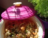 A picture of step 1 of Rava Upma.