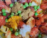 A picture of step 8 of Gajar Matar Ki sabji.