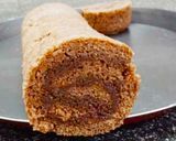 A picture of step 7 of Eggless Chocolate Swiss Rolls.