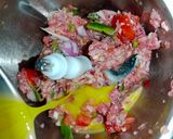 A picture of step 2 of Chapli Kabab.