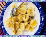 A picture of step 1 of Brunch meal with banana.