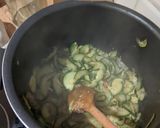 A picture of step 3 of Courgette and Sweet Pepper Carbonara.