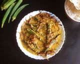 A picture of step 6 of Lady finger in mustard sauce.