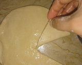 A picture of step 5 of Lacha Dar Paratha in layers of three kind.