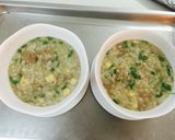 Hình bước làm 8 của món Cháo bắp bò hạt sen ngon bổ