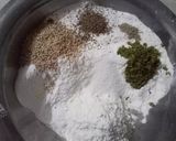 A picture of step 2 of Ground rice Spinach chakli.