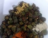 A picture of step 3 of Crispy Bhindi.