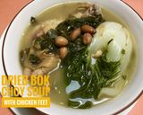 Foto langkah ke 3 dari resep Dried bok choy soup with chicken feet.