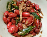 Foto langkah ke 8 dari resep Oseng Kulit Melinjo Pedas Ikan Asin.