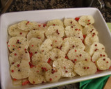 Foto del paso 3 de la receta: Lubinas sobre cama de patatas al aroma de lima y pimienta rosa