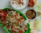 A picture of step 4 of Carrot Peas Rice.