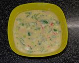 A picture of step 1 of Scallion and Bell Pepper Crepe Batter.