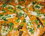Foto del paso 8 de la receta: Arroz Maty, con alcachofas confitadas, ajos tiernos, gambas langostineras y sepia