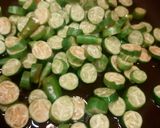 A picture of step 1 of Dondakaya Pachadi (Ivy Gourd/ Tindora/ Kundru Chutney).