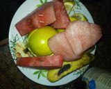 A picture of step 1 of Fruit salad.