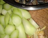 薑絲芥菜心蛤蜊湯的食譜步驟1照片